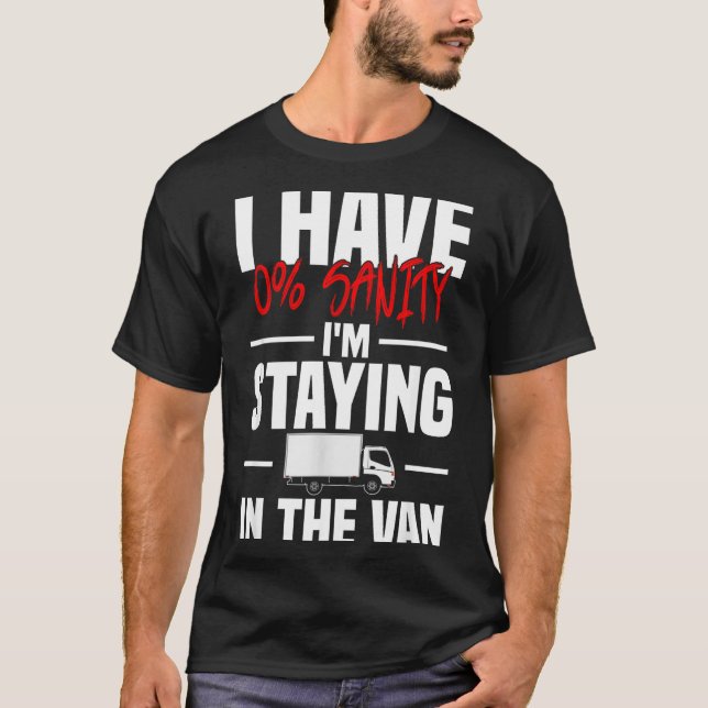 T-shirt Je reste dans le van drôle Phasmophobia Femmes  (Devant)
