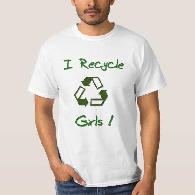 T-shirt Je réutilise des filles ! (Devant)