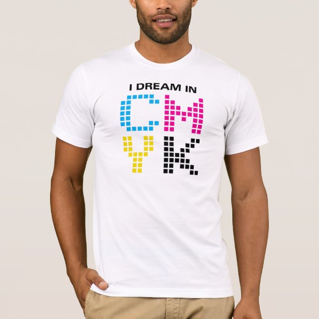 T-shirt Je rêve dans CMYK (Devant)