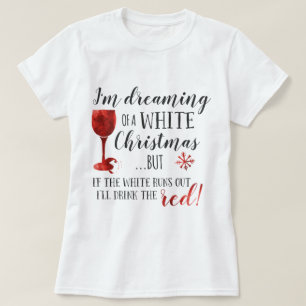 T-shirt Je rêve de Noël blanc