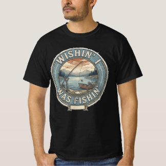 T-shirt Je rêve de pêcher – Pêche au lac rétro vintage