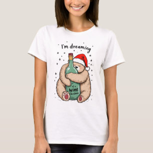 T-shirt Je rêve d'un Noël de vin