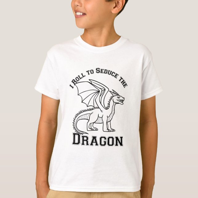 T-shirt Je roule pour séduire le dragon (Devant)