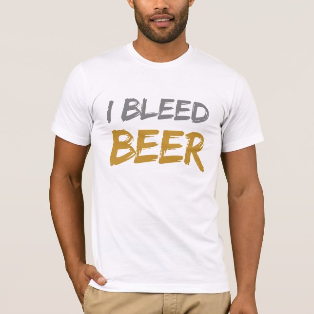T-shirt Je saigne la bière (Devant)