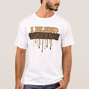 T-shirt Je saigne le noir orange de N