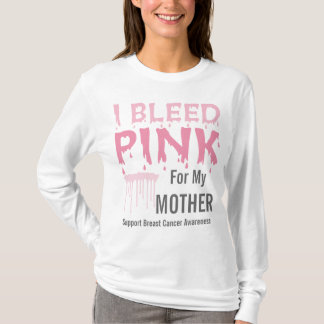 T-shirt Je saigne le rose pour ma conscience de cancer du