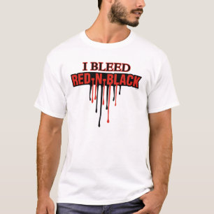 T-shirt Je saigne le rouge et le noir