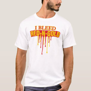 T-shirt Je saigne le rouge et l'or