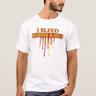 T-shirt Je saigne le rouge foncé et l'or