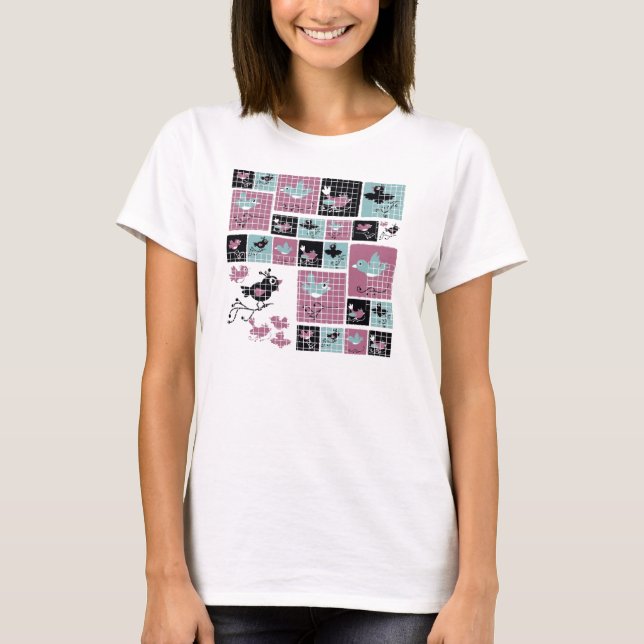 T-shirt Je sais pourquoi l'oiseau mis en cage chante (Devant)