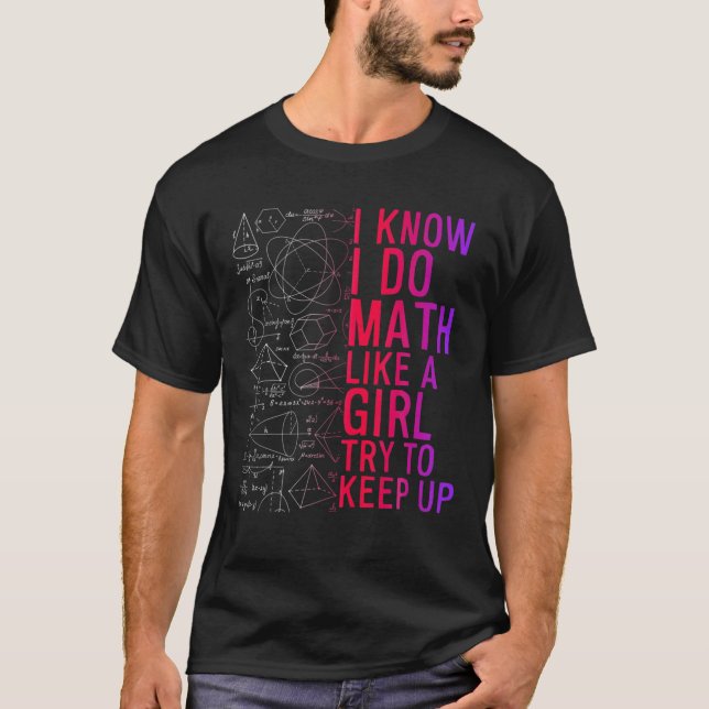 T-shirt Je Sais Que Je Fais Les Maths Comme Une Fille Essa (Devant)
