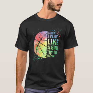 T-shirt Je Sais Que Je Joue Comme Une Fille Essaie De Gard