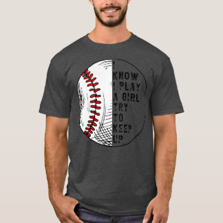 T-shirt Je Sais Que Je Joue Comme Une Fille Essaie De Gard