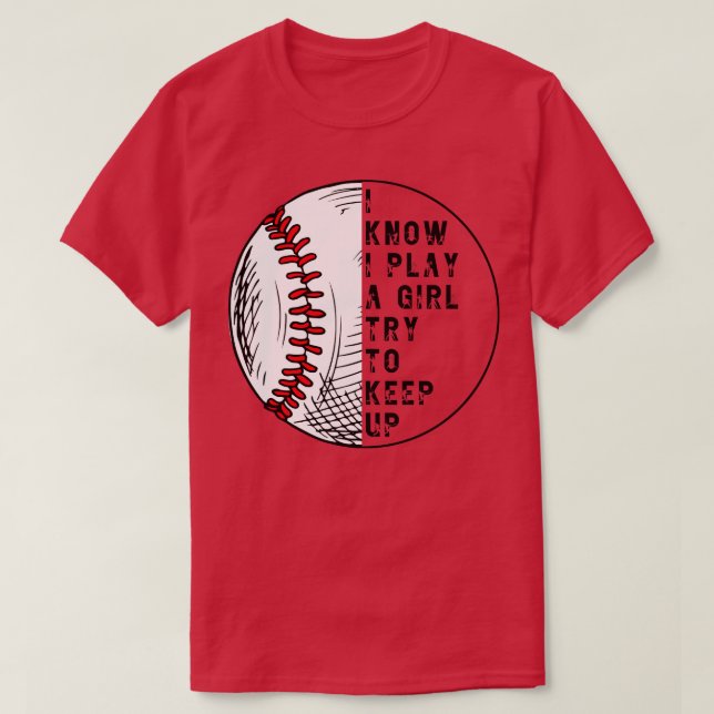 T-shirt Je Sais Que Je Joue Comme Une Fille Essaie De Gard (Design devant)