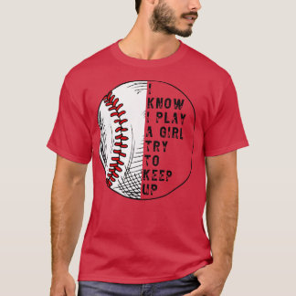 T-shirt Je Sais Que Je Joue Comme Une Fille Essaie De Gard