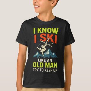 T-shirt Je sais que je skie - Citations drôles de ski en F