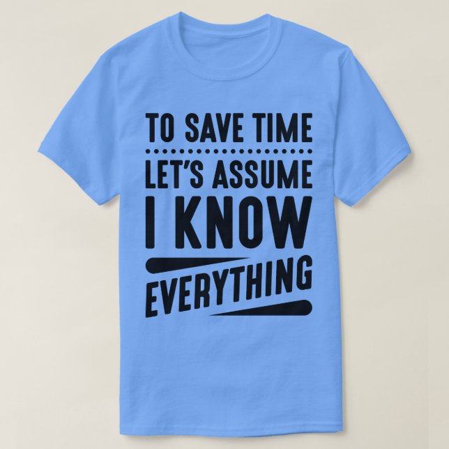 T-shirt Je sais tout 3 (Design devant)