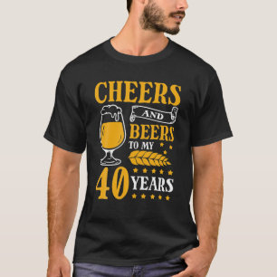 T-shirt Je Salue Les Bières À Mes 40 Anniversaires De Bièr