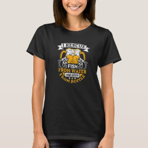 T-shirt Je sauve des poissons de l'eau du pêcheur à la pêc