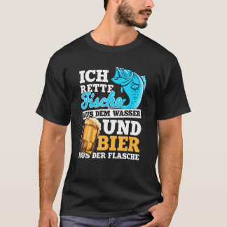 T-shirt Je Sauve Le Poisson De L'Eau Et La Bière Du Boucho