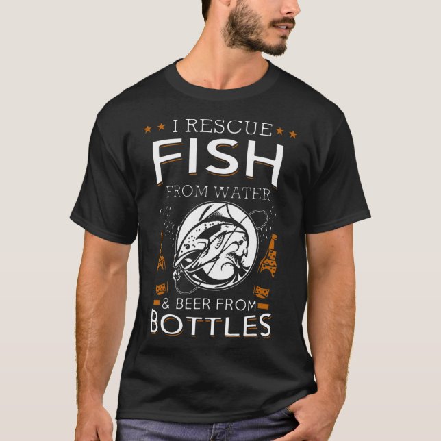 T-shirt Je Secourt Du Poisson À Partir De L'Eau Et De La B (Devant)