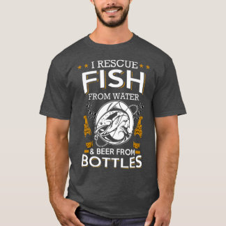 T-shirt Je Secourt Du Poisson De Bière D'Eau À Partir De B