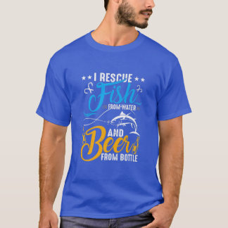 T-shirt Je Secourt Du Poisson De L'Eau Et Bois De La Bière