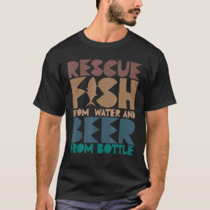T-shirt Je Secourt du poisson de l'eau et de la bière de b
