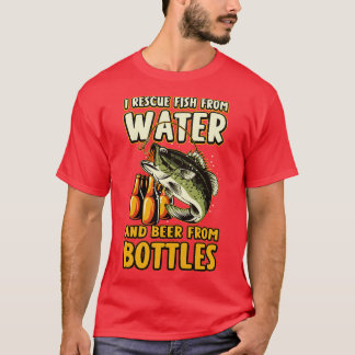 T-shirt Je Secourt Du Poisson De L'Eau Et De La Bière Des 