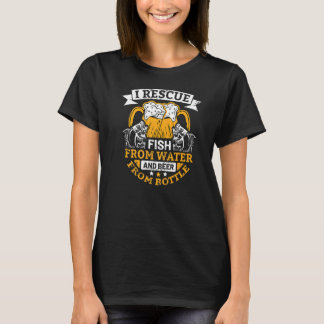 T-shirt Je Secourt Du Poisson De Pêcheur D'Eau Pêche