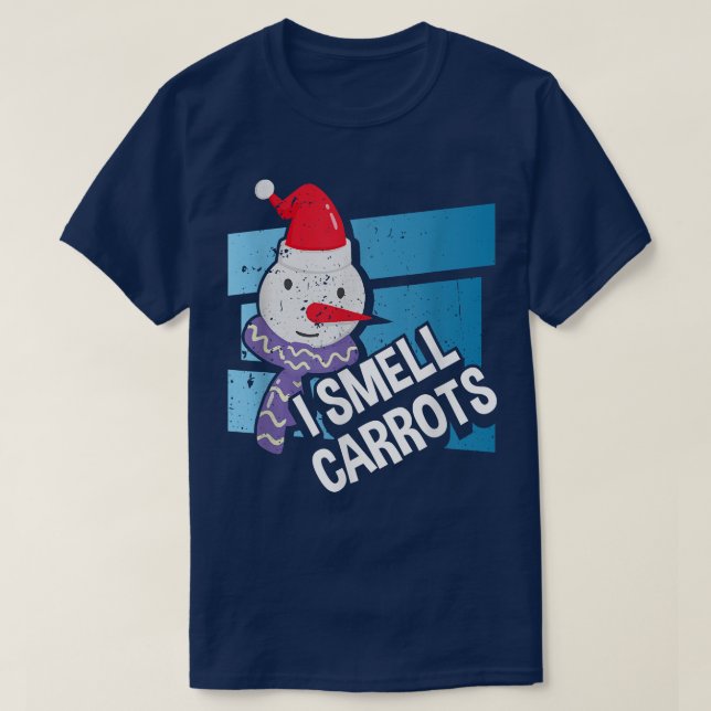 T-shirt Je Sens Carottes Drôle Snowman Jour de neige Chri  (Design devant)