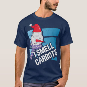 T-shirt Je Sens Carottes Drôle Snowman Jour de neige Chri 