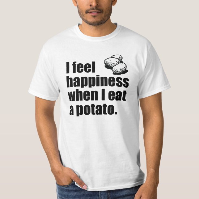 T-shirt Je sens le bonheur quand je mange une pomme de (Devant)
