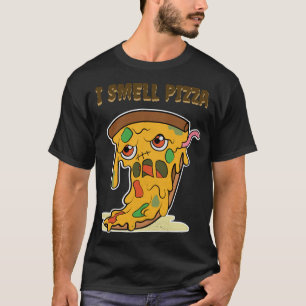 T-shirt Je Sens Pizza Drôle Halloween Kawaii Zombie Alimen