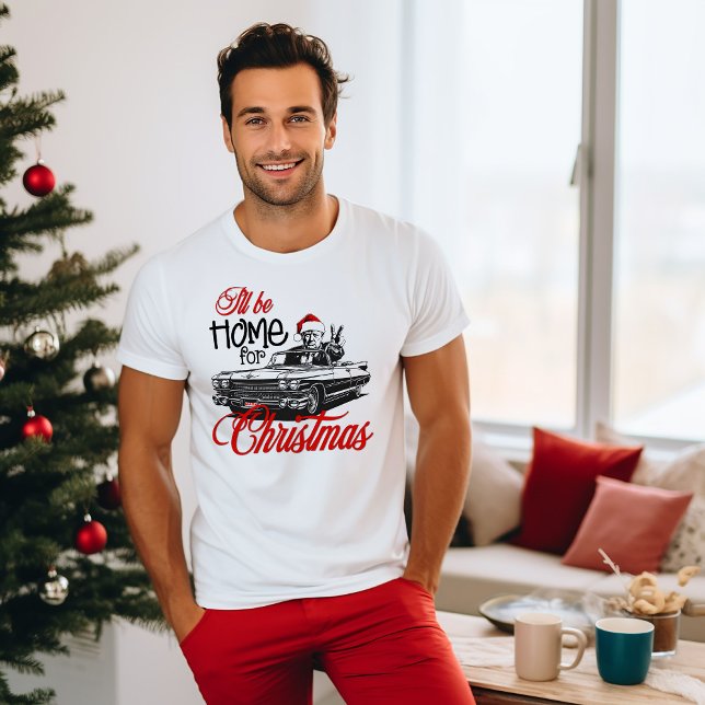 T-shirt Je serai à la maison pour Noël (Créateur téléchargé)