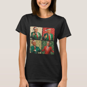 T-shirt Je serai à la maison pour Noël Funny Trump Xmas Pè