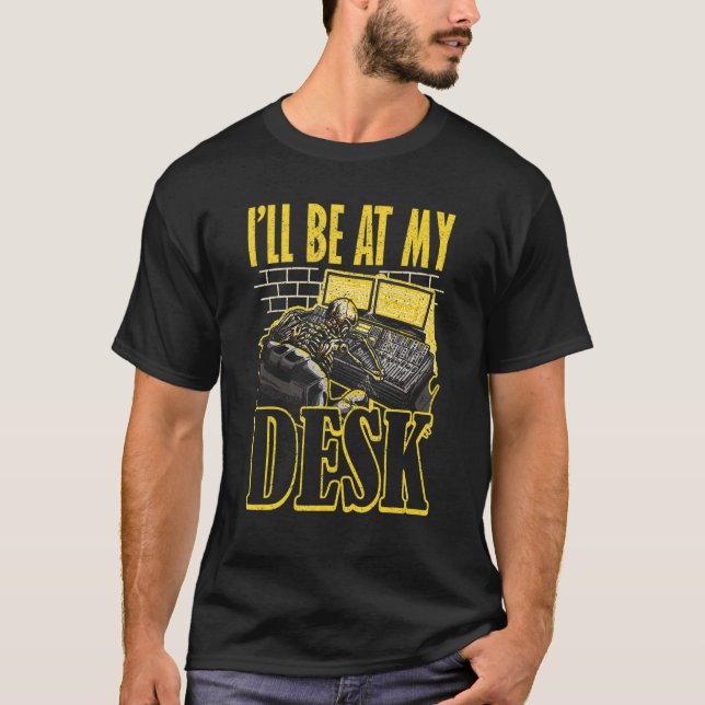 T-shirt Je serai à My Desk Audio Engineer 2 (Devant)