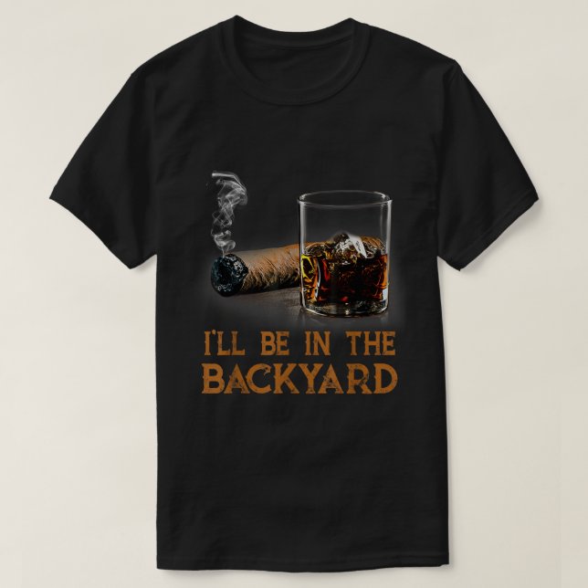 T-shirt Je serai dans le Jardin Bourbon Cigar (Design devant)