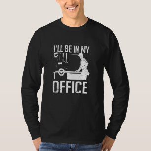 T-shirt Je Serai Dans Mon Bureau De Travail Du Bois