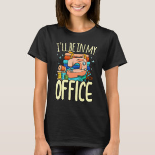 T-shirt Je Serai Dans Mon Bureau Femme Croisher Graphisme
