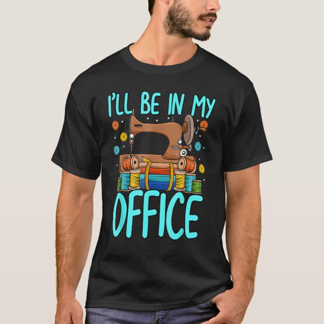 T-shirt Je Serai Dans Mon Bureau Femme Croisher Graphisme (Devant)