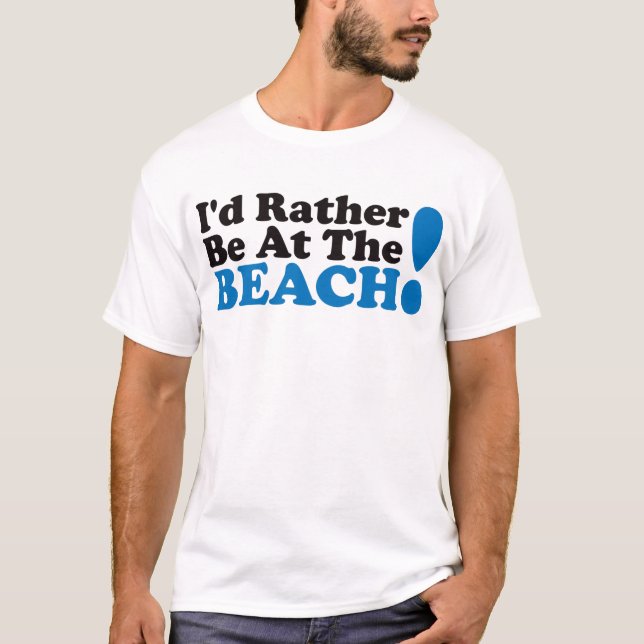 T-shirt Je serais plutôt à la plage - bleu (Devant)
