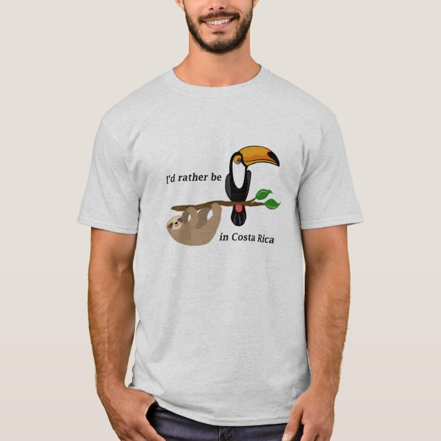 T-shirt Je serais plutôt en le Costa Rica, le toucan et la (Devant)