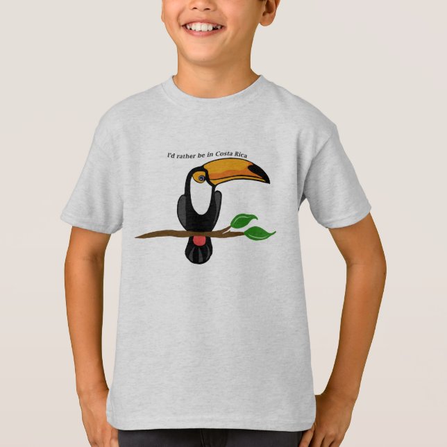 T-shirt Je serais plutôt en le Costa Rica, toucan (Devant)