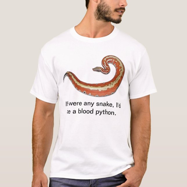 T-shirt Je serais un python de sang (Devant)