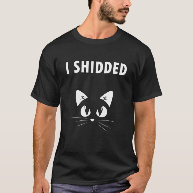 T-shirt Je Shidded Chat Mème de chat Mignon Miaou Squelett (Devant)