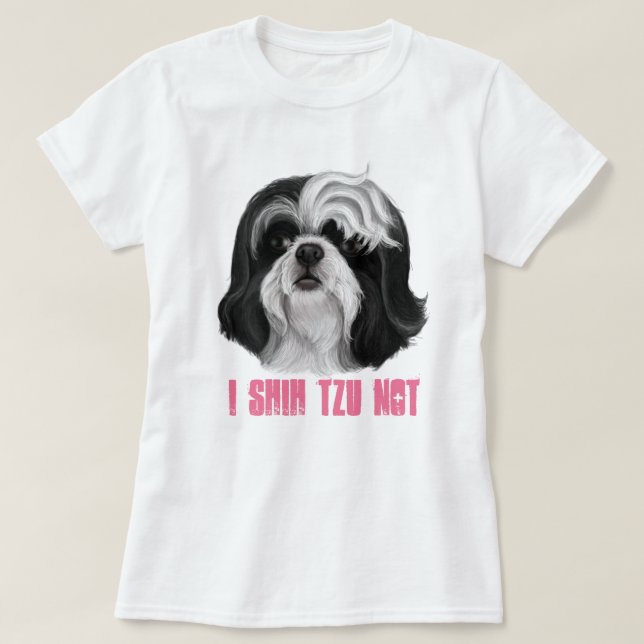 T-shirt Je shih tzu non (Design devant)