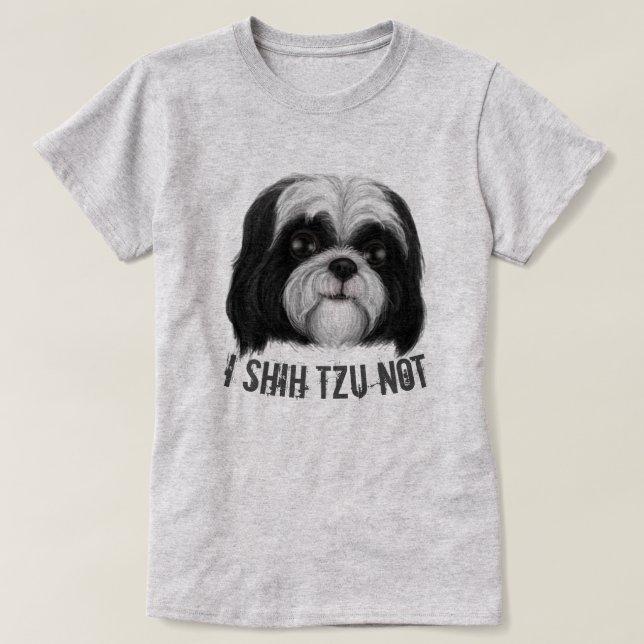 T-shirt Je Shih Tzu Non (Design devant)