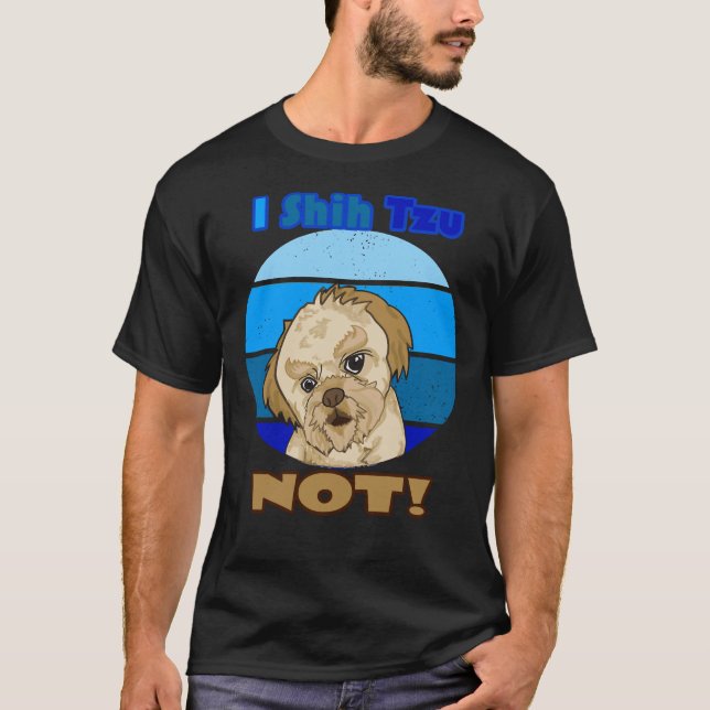T-shirt Je Shih Tzu Pas Pour Le Mélange De Chiens (Devant)
