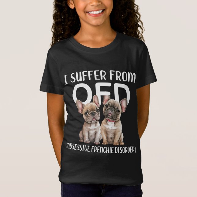 T-Shirt Je Souffre Des Chiens De Troubles Français Obsessi (Devant)